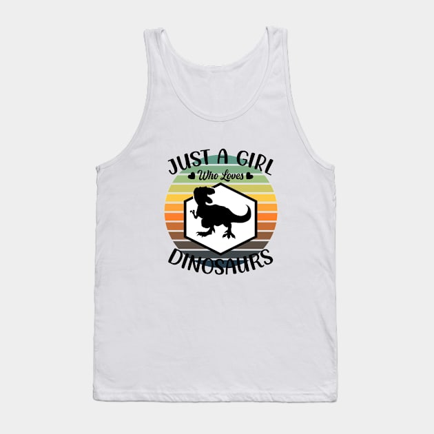 Just a girl who loves Dinosaurs 3 Tank Top by Disentangled